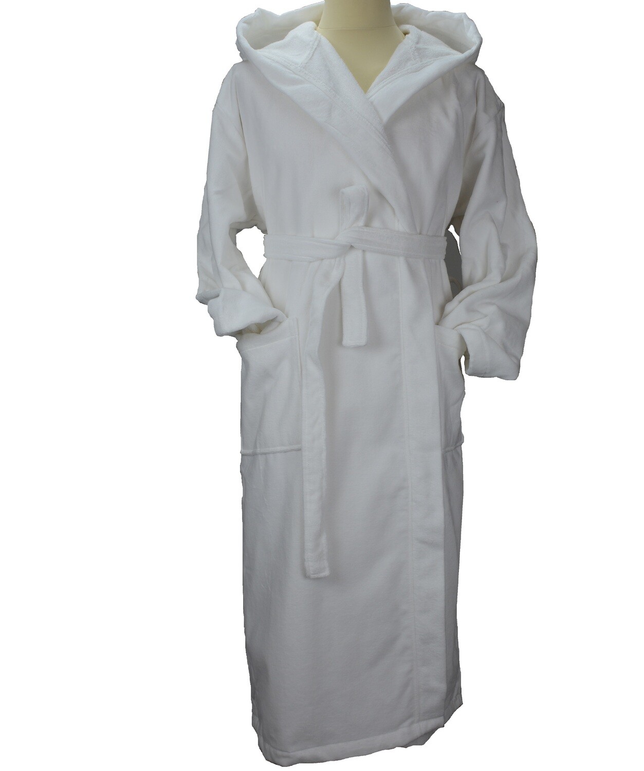 AR029 ARTG Velours Bathrobe DeLuxe - White