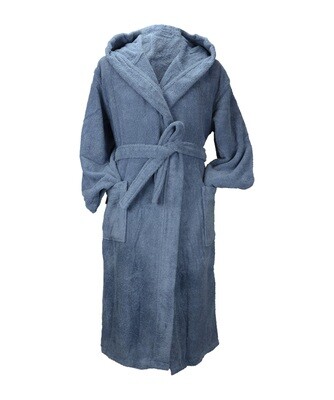 AR026 Hooded Bathrobe - Jeans Blue