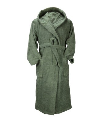 AR026 Hooded Bathrobe - Army Green