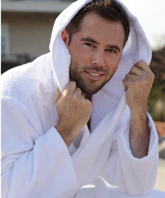 AR026 Hooded Bathrobe- White