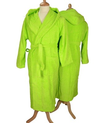 AR026 Hooded Bathrobe - Lime Green