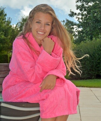AR025 Bathrobe with Shawl Collar - Pink