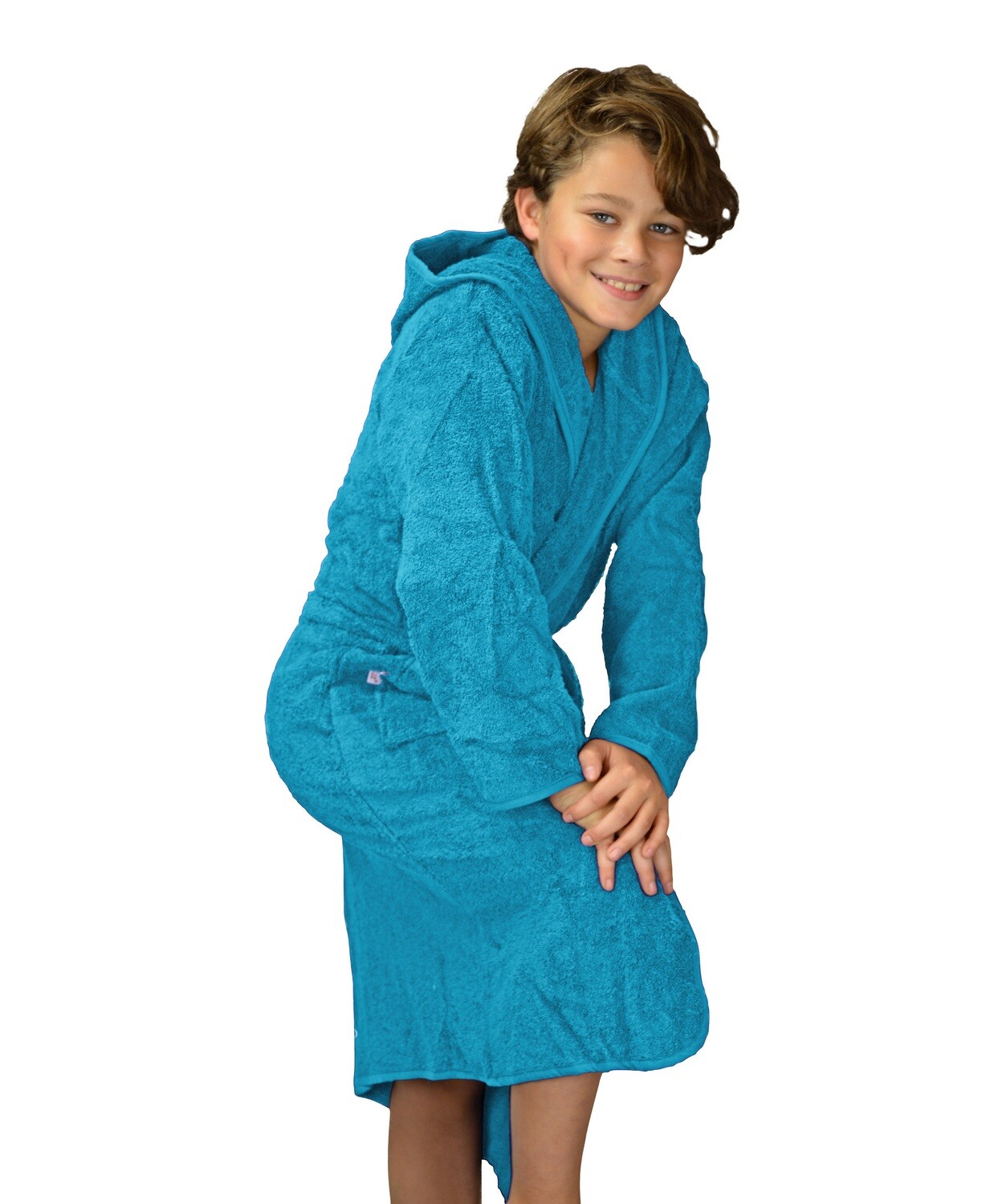 AR021 Boyzz &amp; Girlzz Kid&#39;s Hooded Bathrobe - Deep Blue