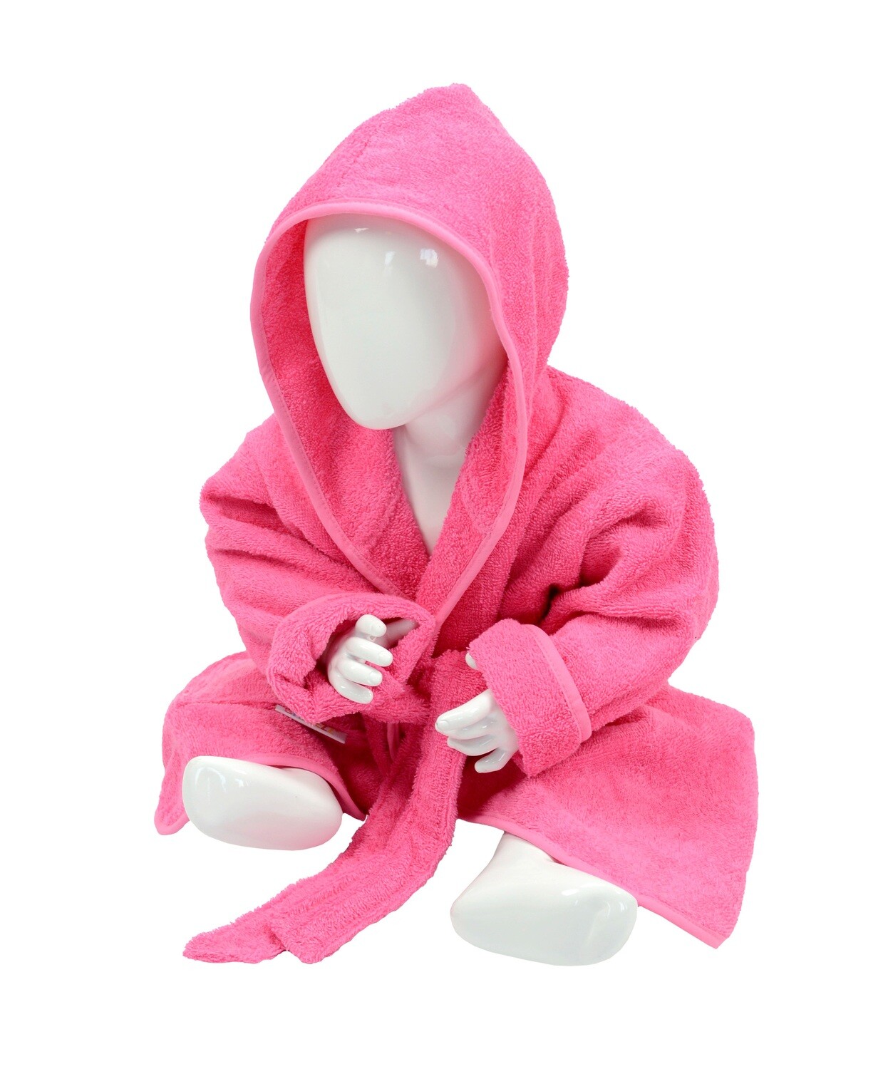 AR022 Babiezz Baby Badjas met Capuchon - Rose - Pink