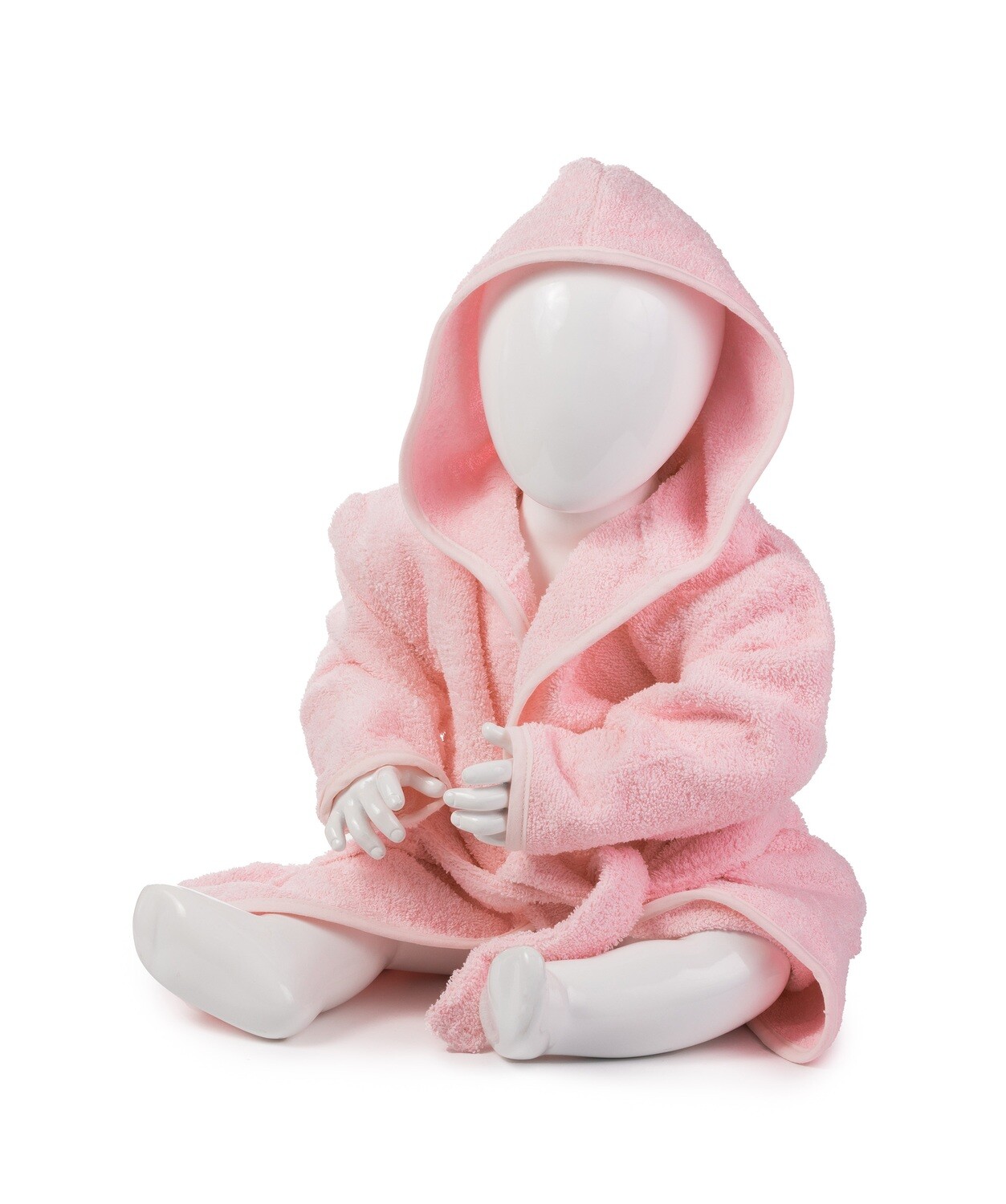 AR022 Babiezz Baby Badjas met Capuchon - Licht Rose - Light Pink
