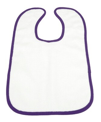 ARB034 Babiezz Slab met klittenband - Wit met Paars - White/Purple