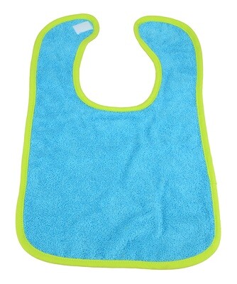 ARB034 Babiezz Slab met klittenband - Zeeblauw met groen - Aqua Blue/Lime Green