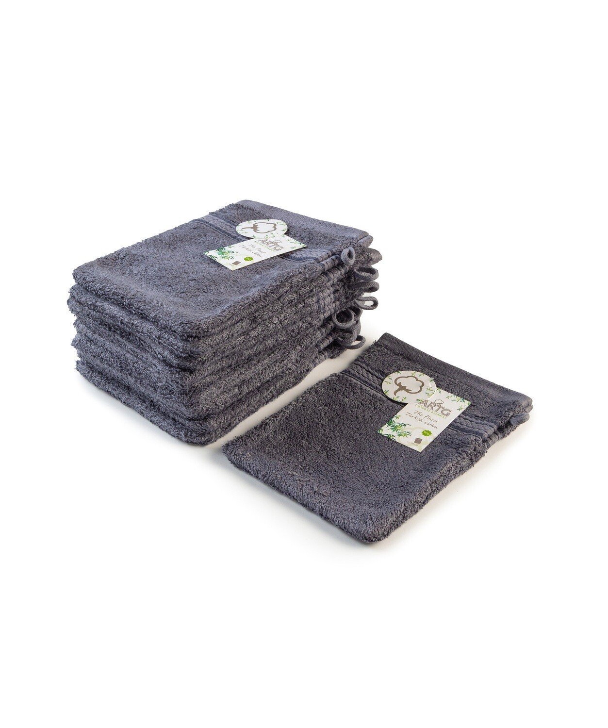 AR401 Natural Bamboo Washandjes - Donkergrijs - Dark Grey