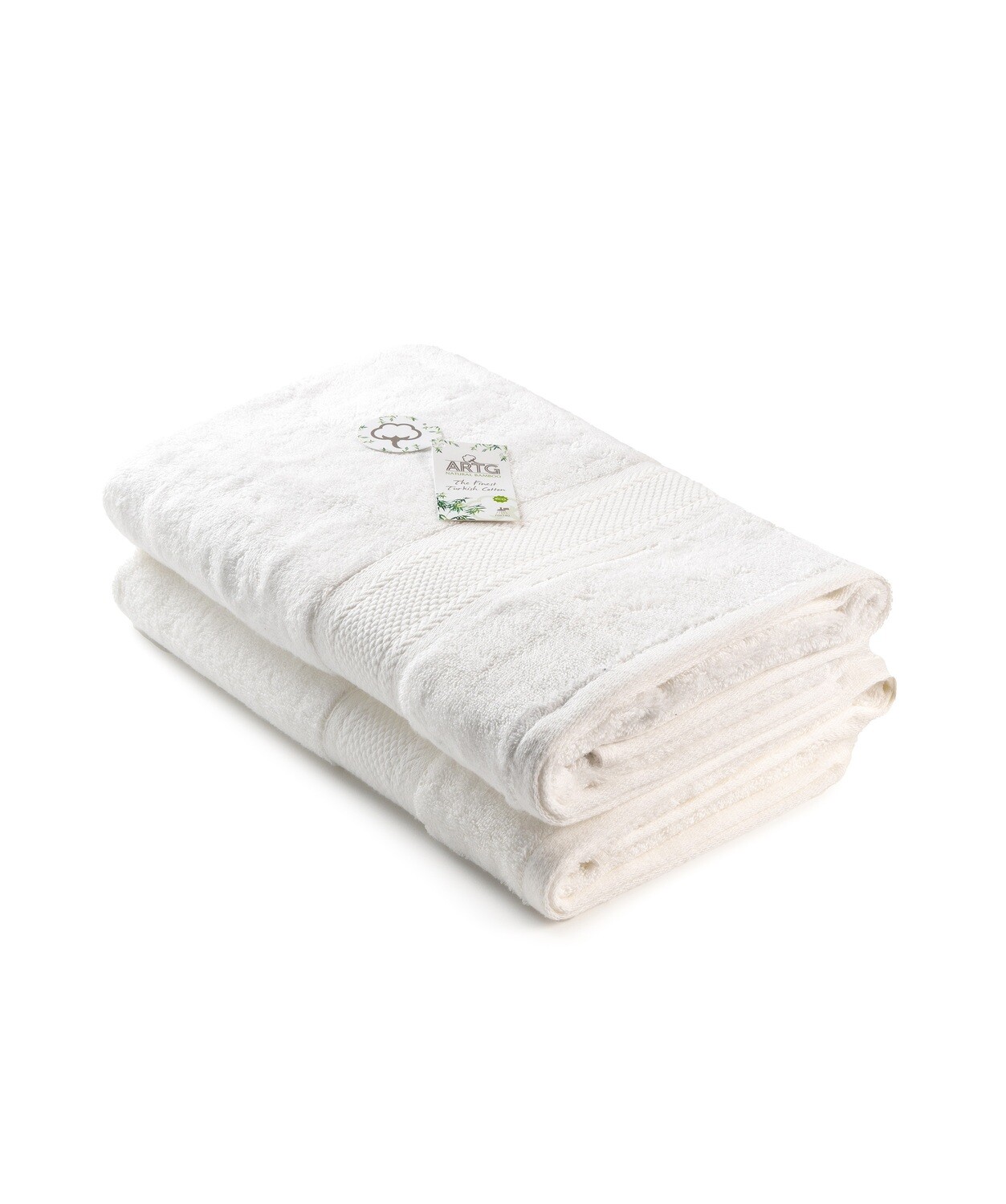 AR404 Natural Bamboo Badhanddoek - 70 x 140 cm - Wit - White