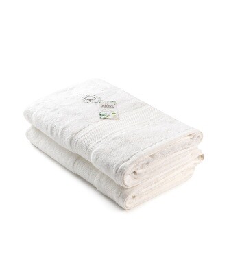 AR404 Natural Bamboo Badhanddoek - 70 x 140 cm - Wit - White