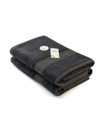 AR404 Natural Bamboo Bath Towel - 70 x 140 cm - Black