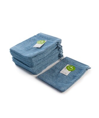 AR501 Washandje Biologisch Katoen - Blauw - Blue