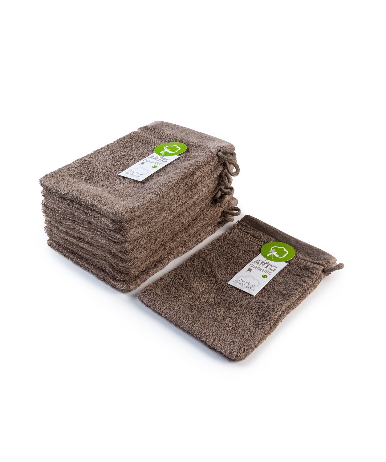 AR501 Washandje Biologisch Katoen - Walnoot Bruin - Walnut