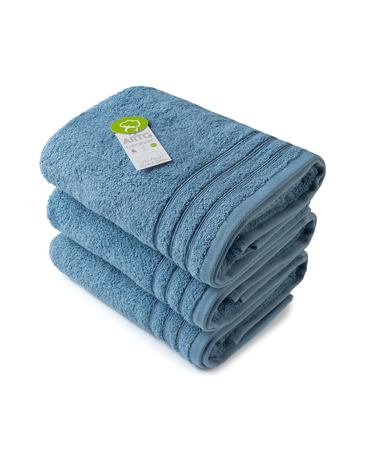 AR503 Handdoek Biologisch Katoen - Blauw - Blue