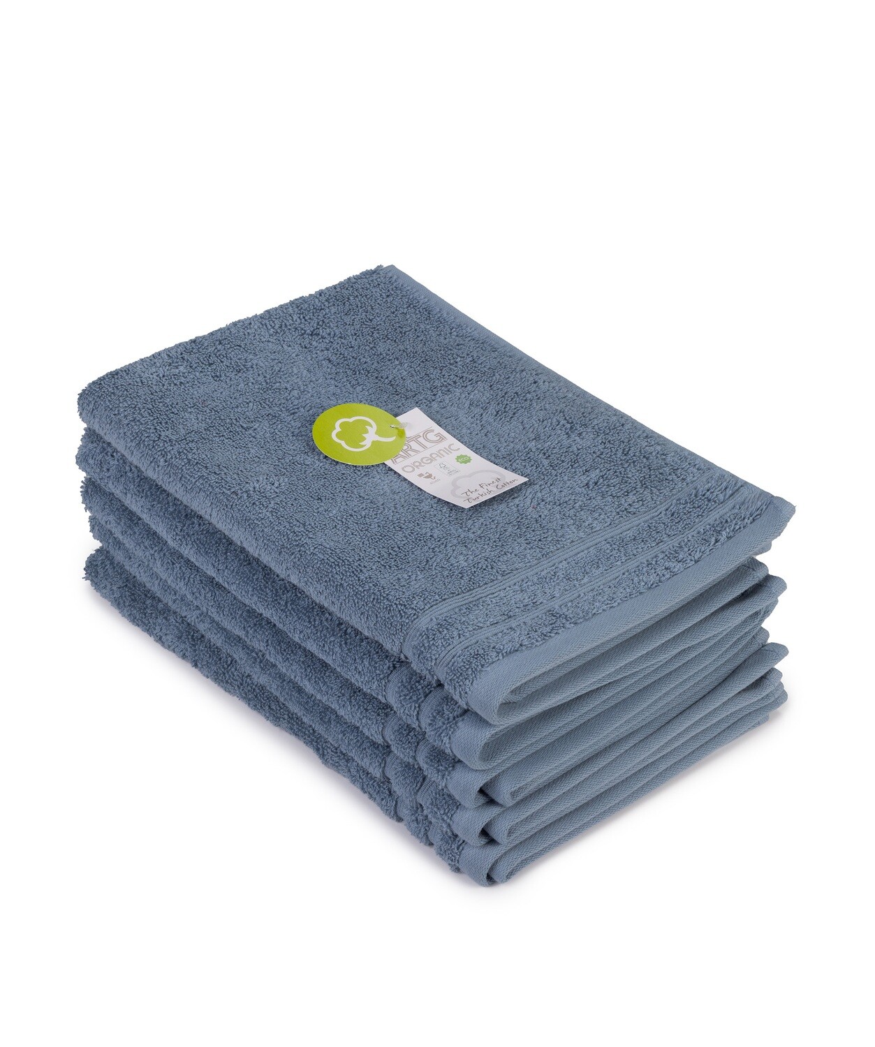 AR505 Gastenhanddoek Biologisch Katoen - Blauw - Blue