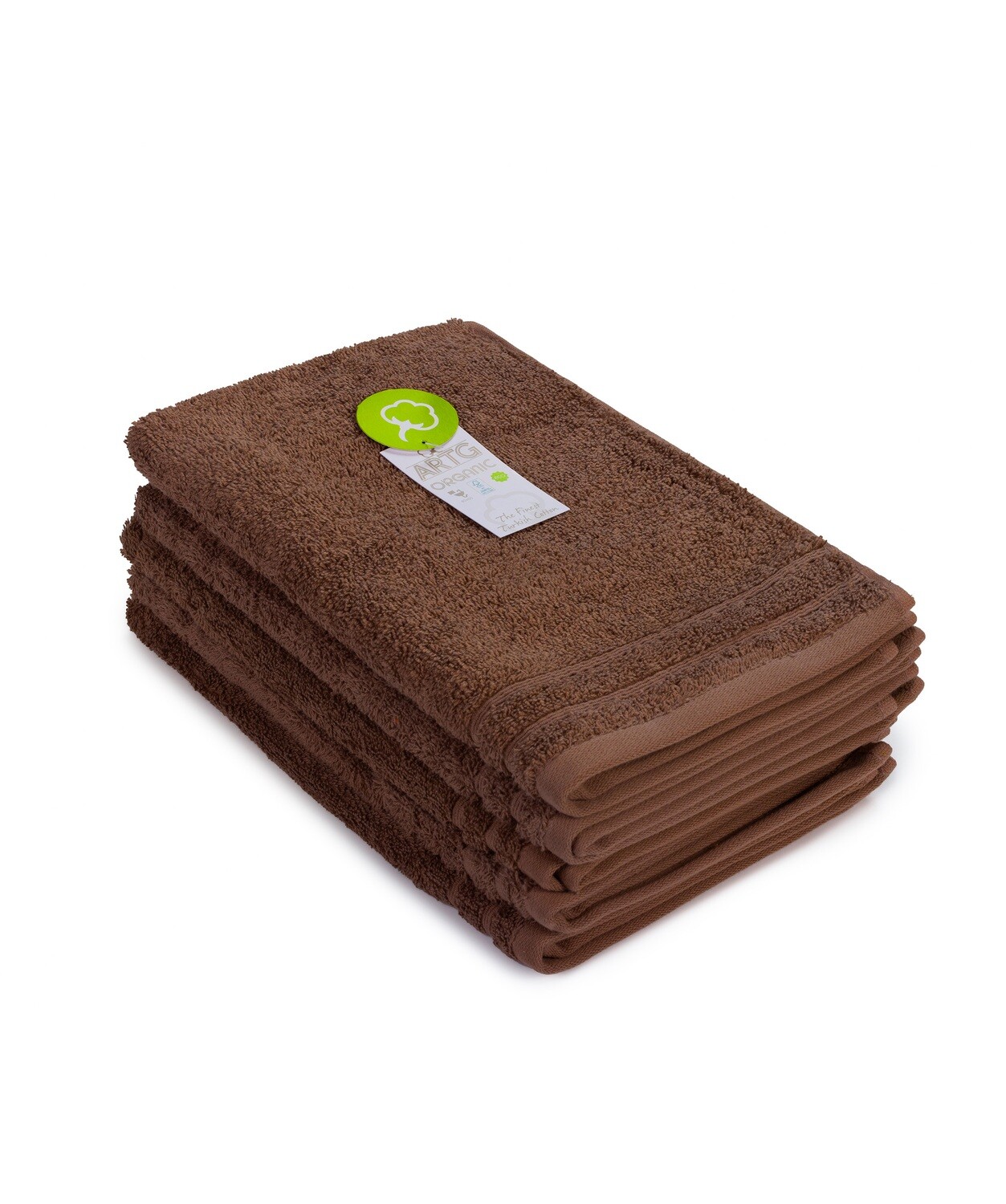 AR505 Gastenhanddoek Biologisch Katoen - Walnoot Bruin - Walnut