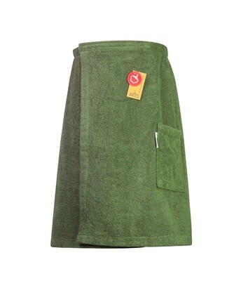 AR042 Sauna Kilt Badstof - Legergroen - Army Green - 170 cm