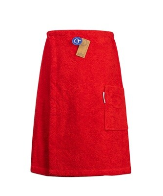 AR042 Sauna Kilt Badstof - Vuurrood - Fire Red - 150 cm