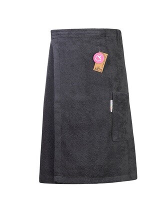 AR042 Sauna Kilt Badstof - Donkergrijs - Graphite - 170 cm