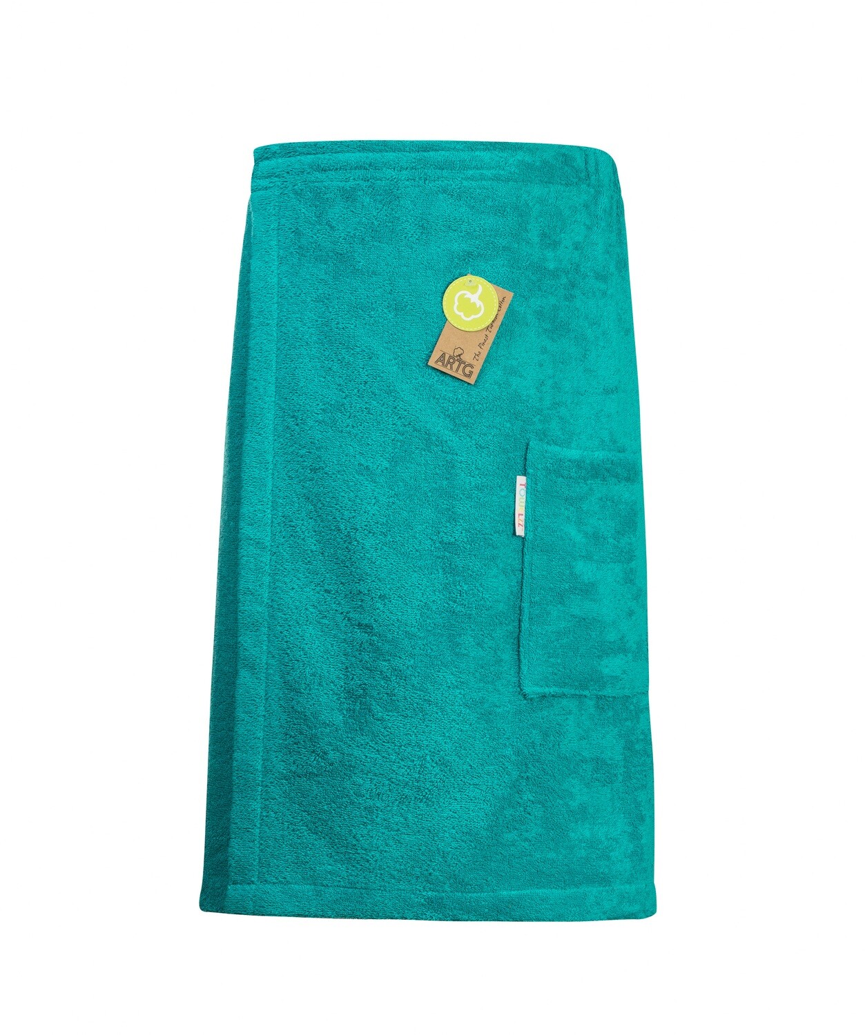 AR042 Sauna Kilt Badstof - Petrol Blauw - Deep Blue - 150 cm
