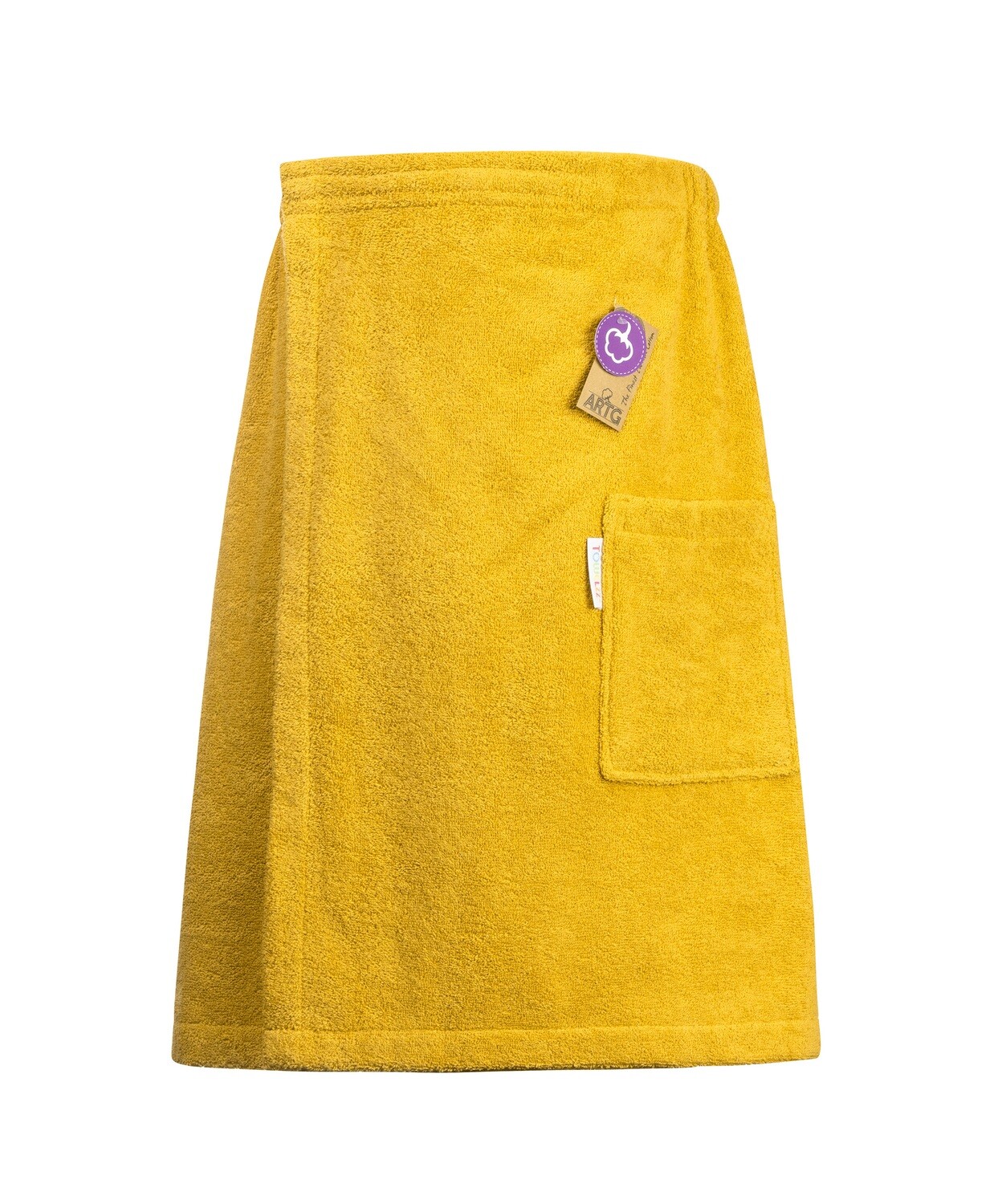 AR042 Sauna Kilt Badstof - Mostergeel - Mustard - 150 cm