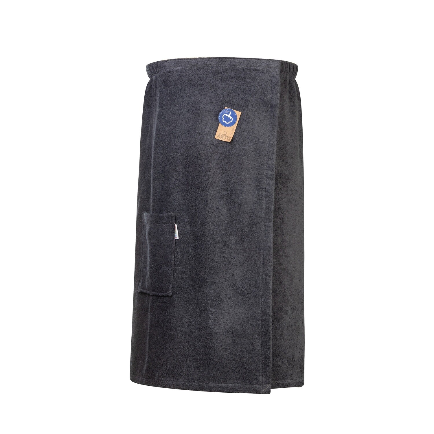 AR043 Sauna Kilt Dames -  Badstof - Donkergrijs - Graphite - 135 cm