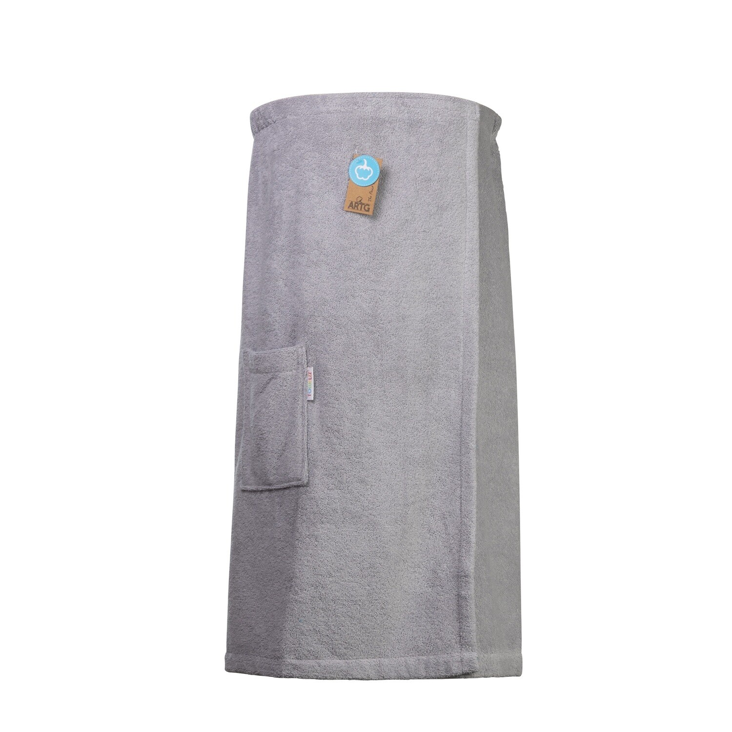 AR043 Sauna Kilt Dames - Badstof - Lichtgrijs - Light Grey - 150 cm