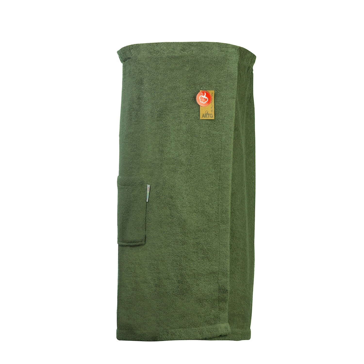 AR043 Sauna Kilt Dames - Badstof - Legergroen - Army Green - 150 cm
