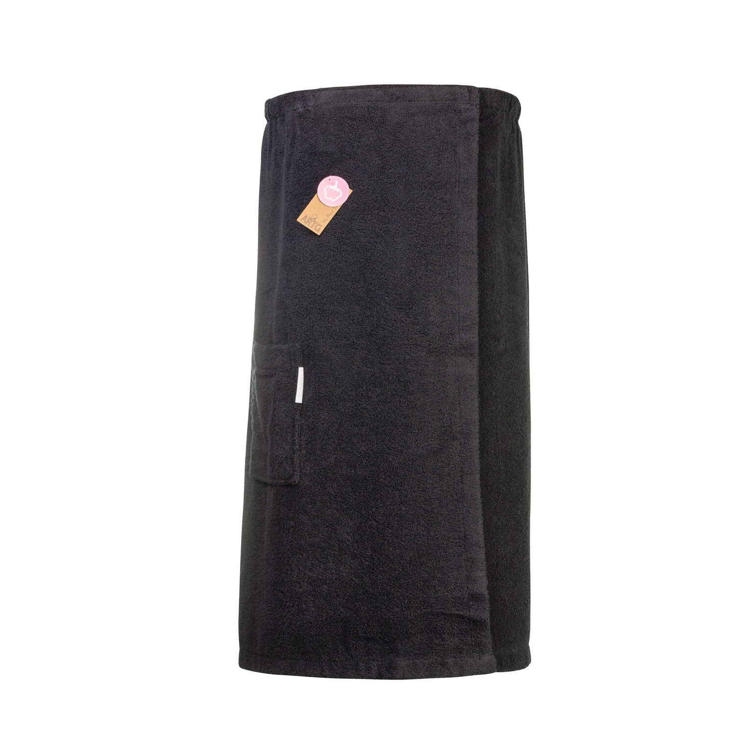 AR043 Sauna Kilt Dames - Badstof - Zwart - Black - 150 cm