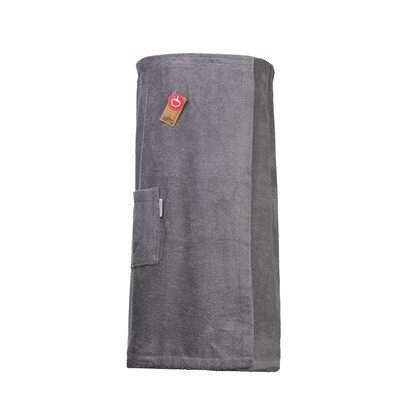 AR043 Sauna Kilt Dames - Badstof - Antracietgrijs - Anthracite Grey - 170 cm