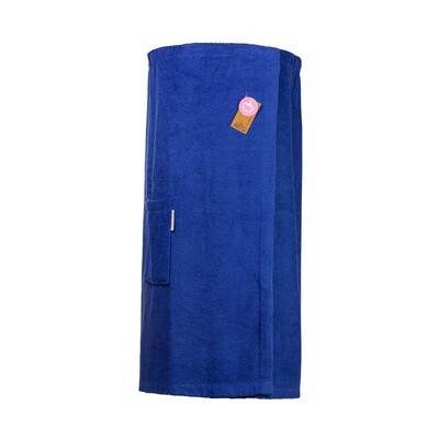 AR043 Sauna Kilt Dames - Badstof - Koningsblauw - True Blue - 170 cm