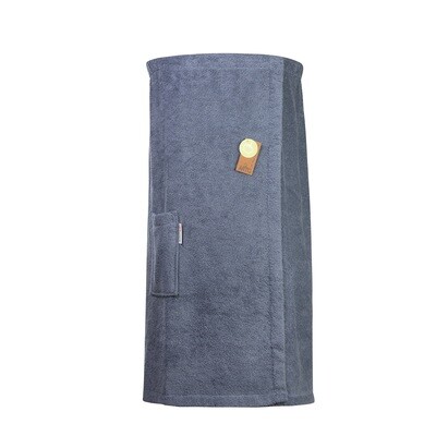 AR043 Sauna Kilt Dames - Badstof - Spijkerstofblauw - Jeans Blue - 170 cm