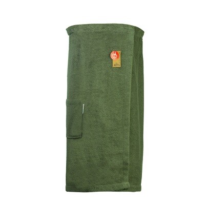 AR043 Sauna Kilt Dames - Badstof - Legergroen - Army Green - 170 cm