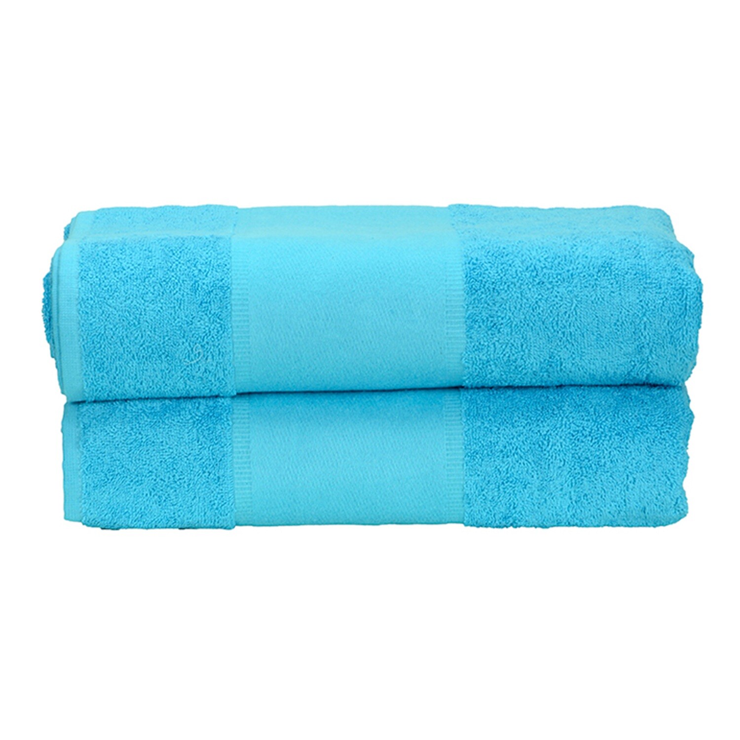 AR071 PRINT-Me - Badhanddoek - Zeeblauw - Aqua Blue