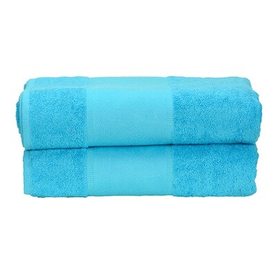 AR071 PRINT-Me - Badhanddoek - Zeeblauw - Aqua Blue