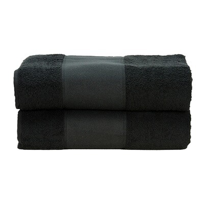 AR071 PRINT-Me - Badhanddoek - Zwart - Black