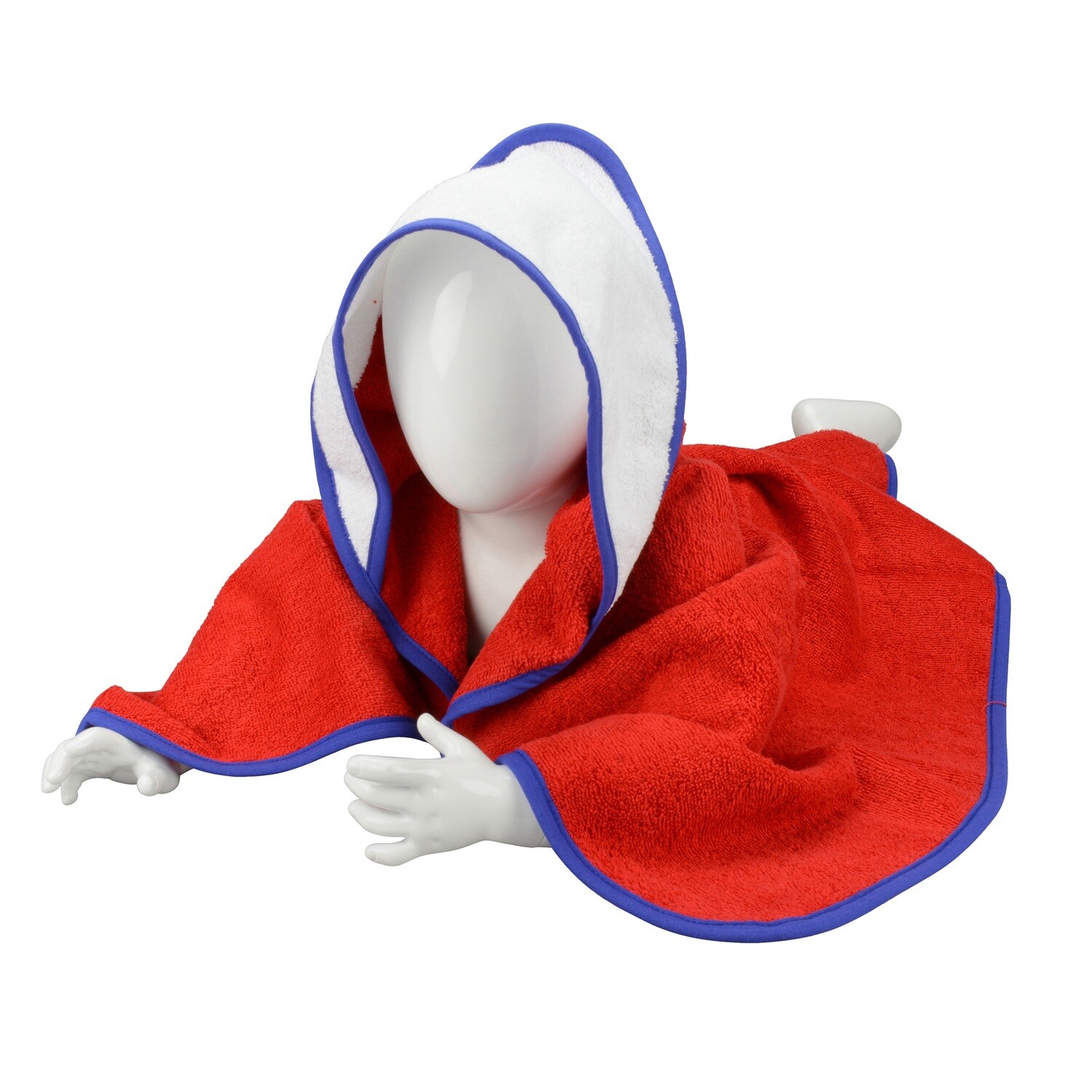 ARB032 Babycape - 75 x 75 cm - Rood-Wit-Blauw - Fire Red/White/True Blue