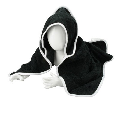 ARB032 Babycape - 75 x 75 cm - Zwart met wit - Black-White