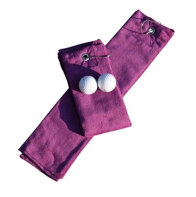 AR014 Golf towels with hook - Aubergine