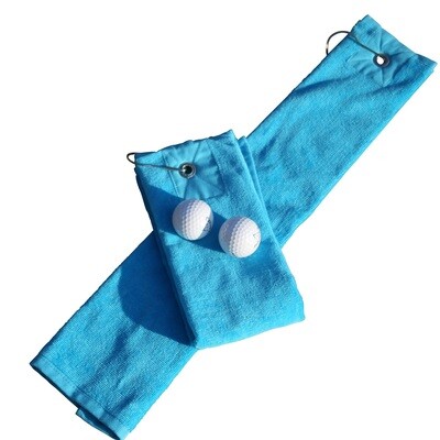 AR014 Golfhanddoekjes met haak - Zeeblauw - Aqua Blue