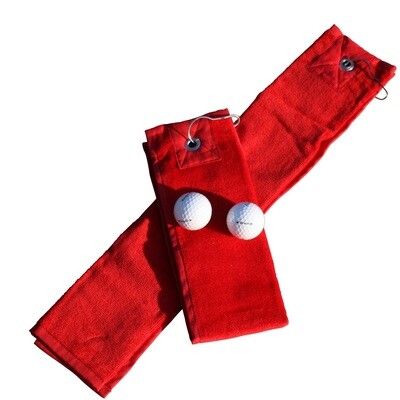 AR014 Golfhanddoekjes met haak - Rood - Fire Red