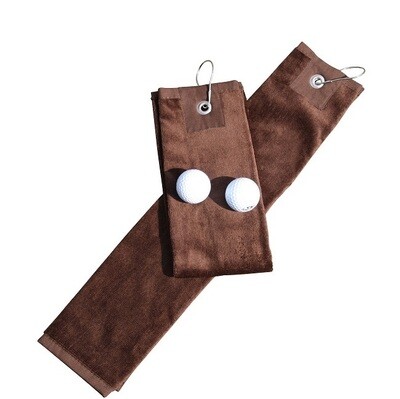 AR014 Golfhanddoekjes met haak - Bruin - Chocolate Brown