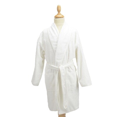 AR024 Boyzz &amp; Girlzz Children&#39;s Bathrobe - White