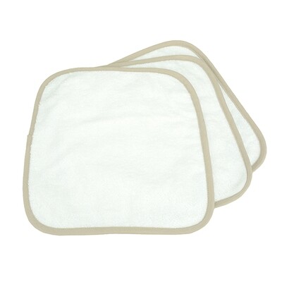 ARB035 Babiezz - Baby Spuugdoekje - Wit met Beige