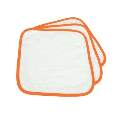ARB035 Babiezz - Baby Spuugdoekje - Wit met Oranje