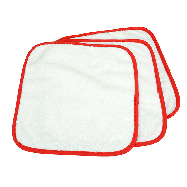 ARB035 Babiezz - Baby Spuugdoekje - Wit met Rood