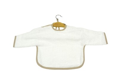 ARB036 Babiezz - Baby Slab met mouwtjes - Wit met Beige