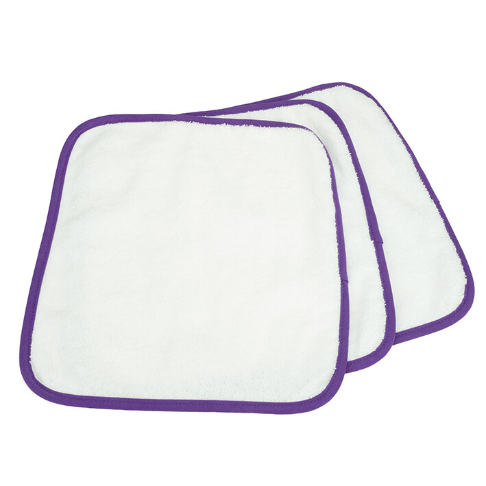 ARB035 Babiezz - Baby Spuugdoekje - Wit met Paars