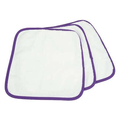 ARB035 Babiezz - Baby Spuugdoekje - Wit met Paars