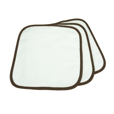 ARB035 Babiezz - Baby Spuugdoekje - Wit met Chocoladebruin